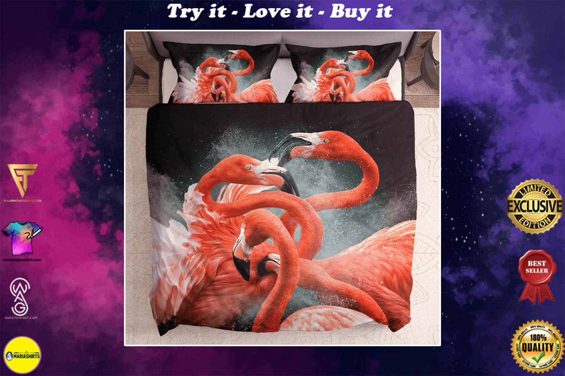 [special edition] flamingo bedding set – maria