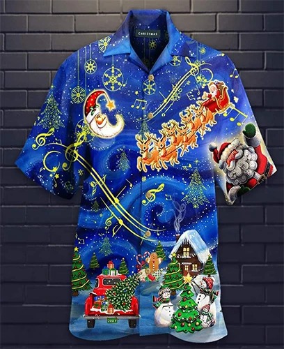 Christmas Sky Unisex Hawaii Shirt