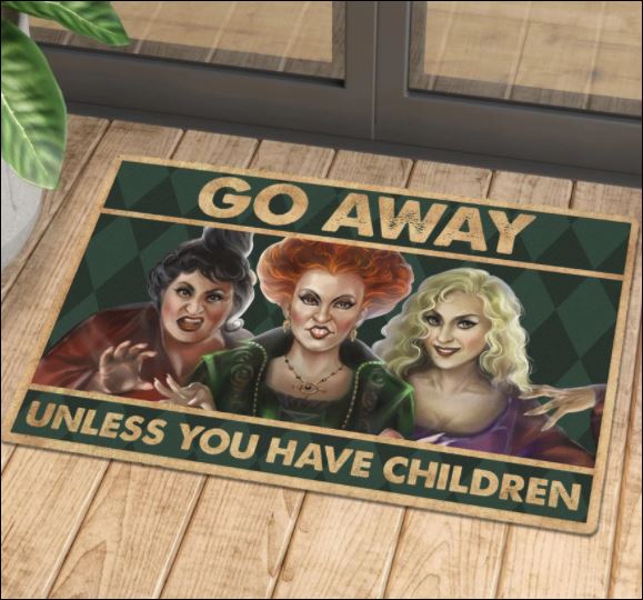 Halloween Hocus Pocus go away unless you have children doormat