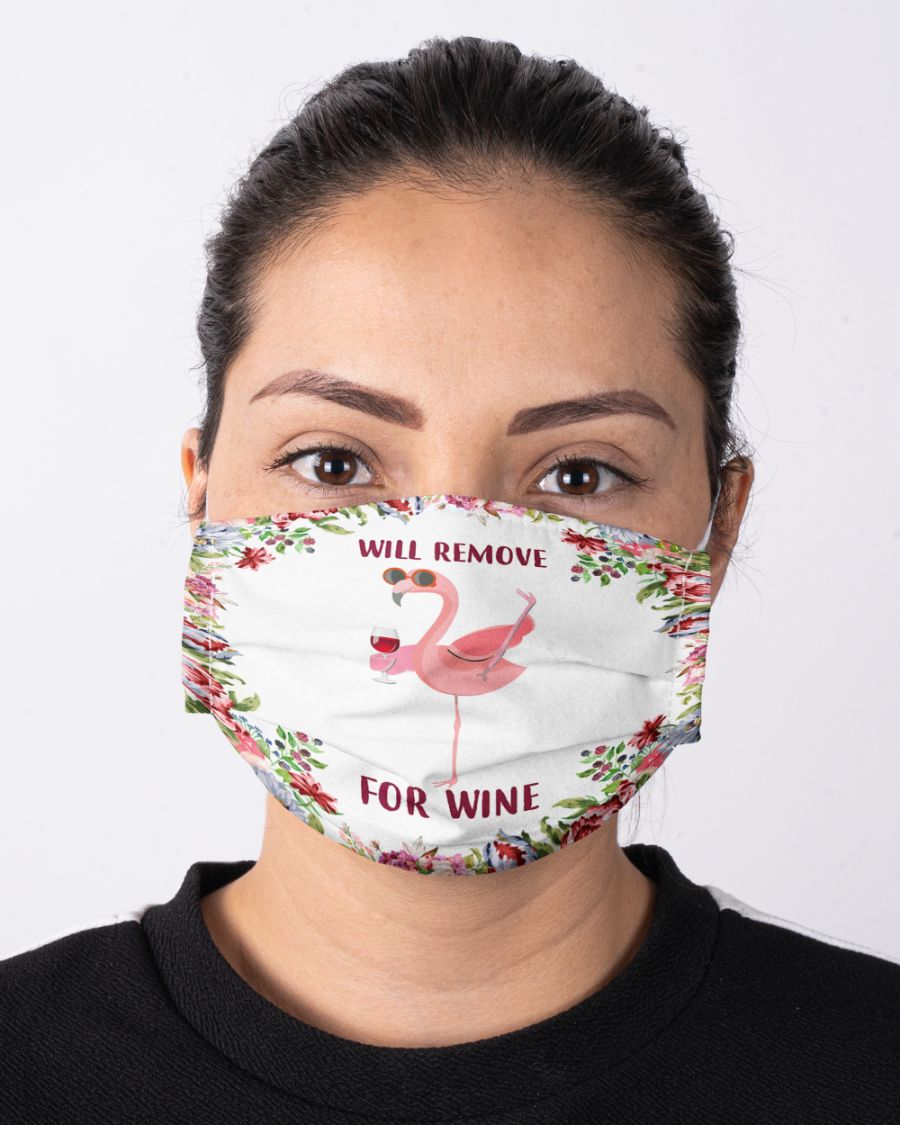 Face mask will remove for wine flamingo