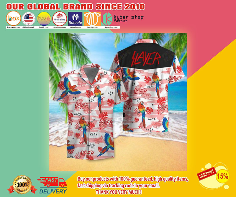 Slayer parrot hawaiian shirt1