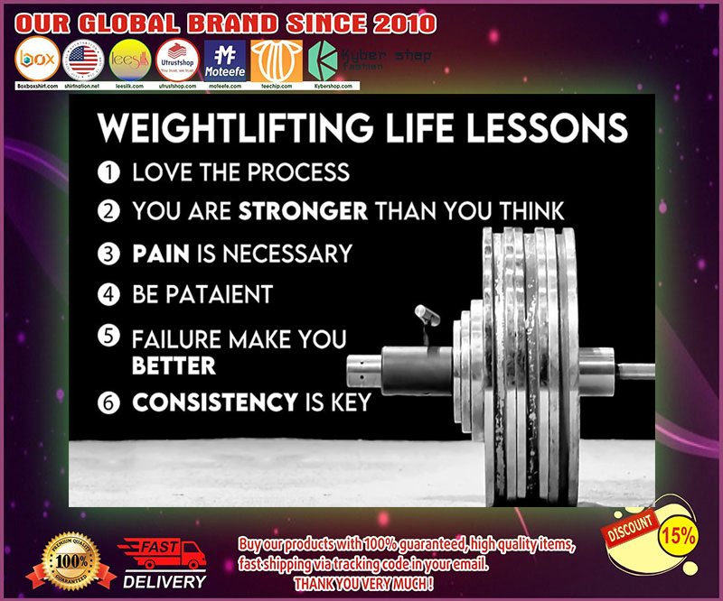 Fitness weightlifting life lessons poster 4