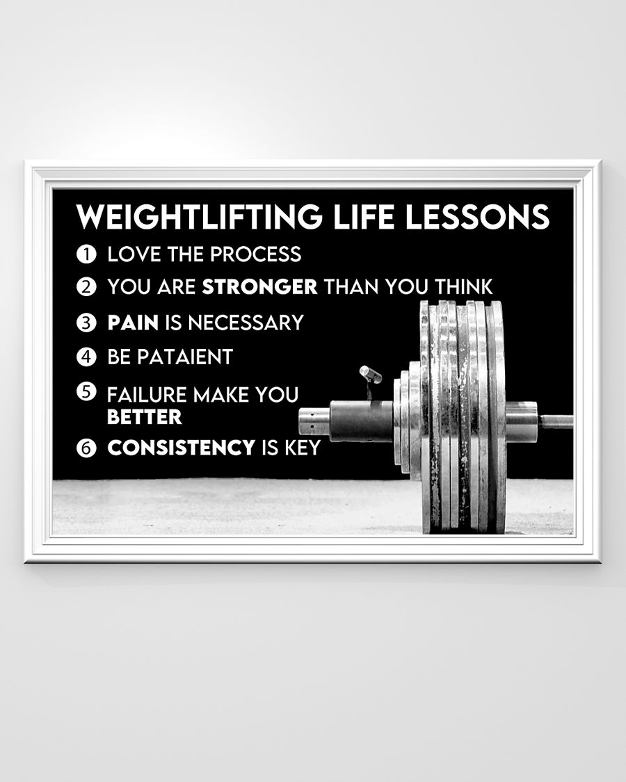 Fitness weightlifting life lessons poster 7