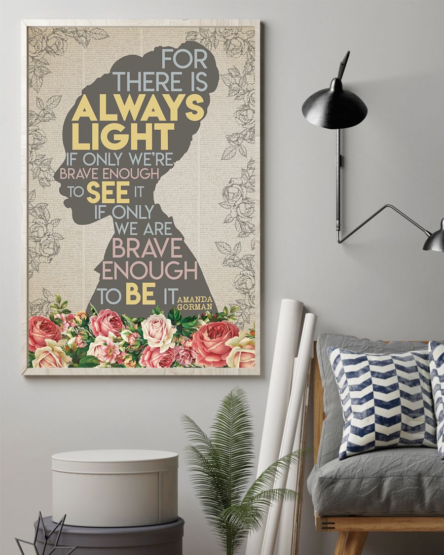 For there is always light Amanda Gorman poster