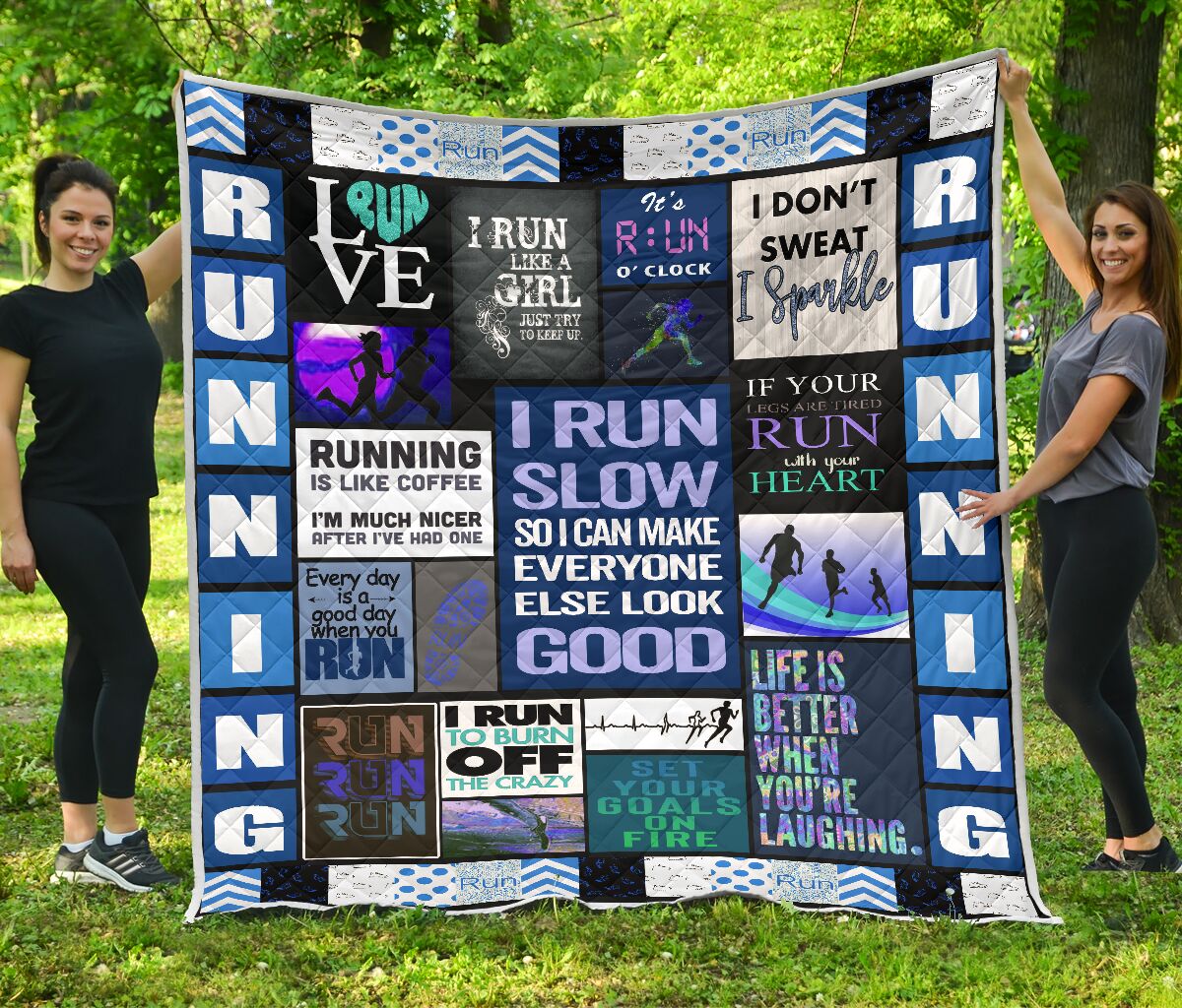 I run slow so I can make everyone else look good Quilt Blanket – hothot 310320