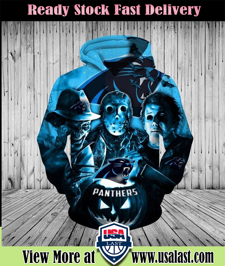 [HOT TREND] Carolina Panthers Halloween Horror Night 3D Pullover Hoodie - Hothot 040921
