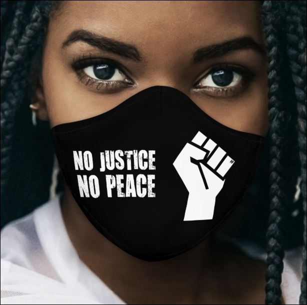 No justice no peace face mask