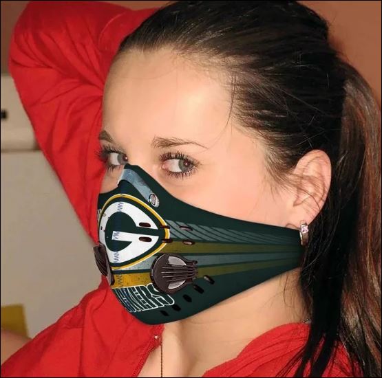 Green Bay Packers logo activated carbon Pm 2.5 Fm face mask