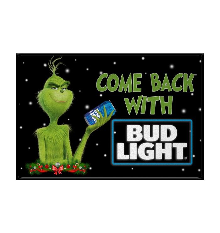 Grinch Come back with bud light doormat2