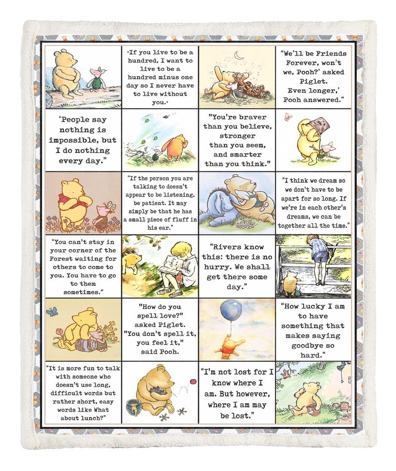 All favourite quote winnie the pooh blanket - maria