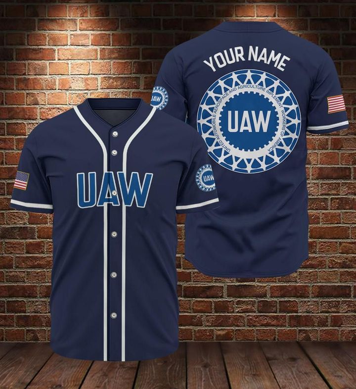 UAW custom name baseball jersey