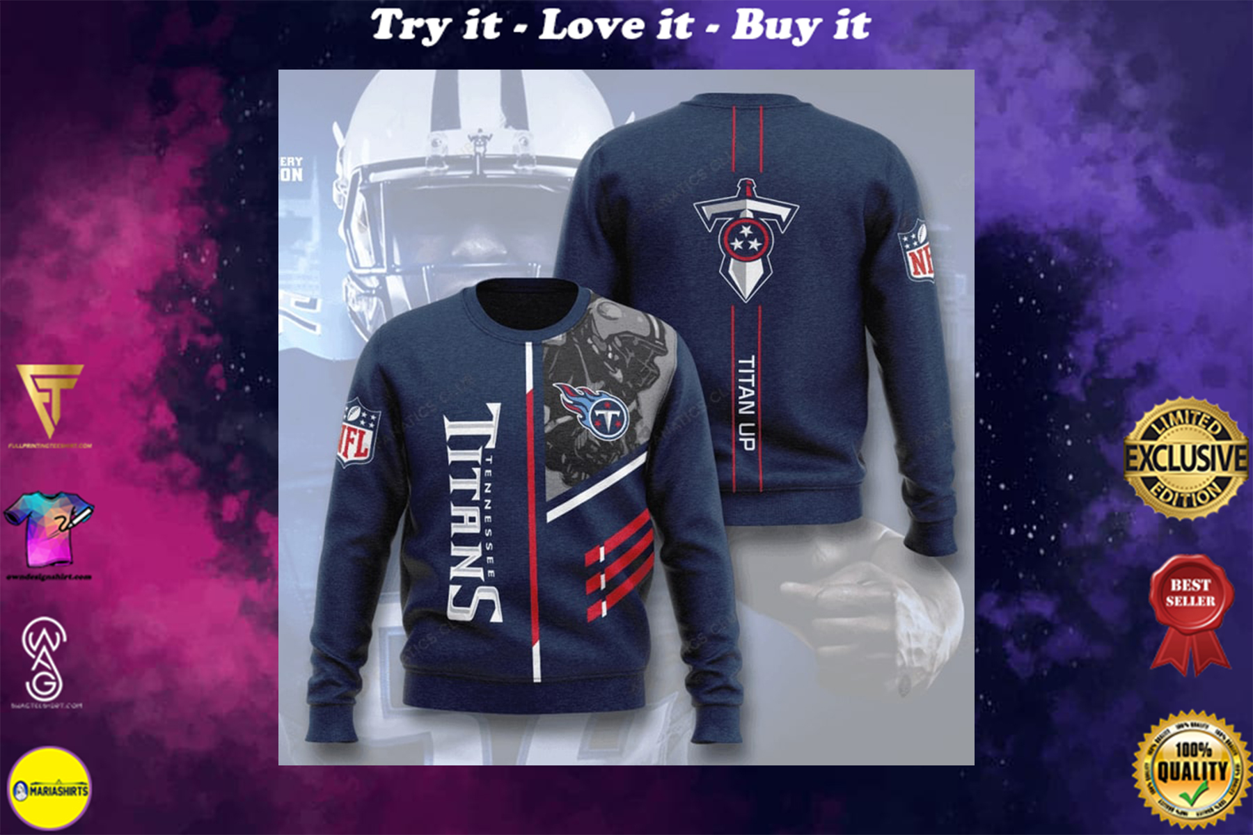 [special edition] national football league tennessee titans titan up full printing ugly sweater – maria