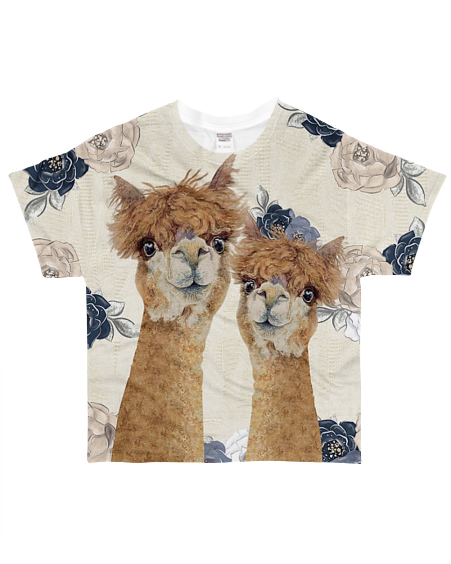 Llama and Alpace 3d All Over shirt and tank top
