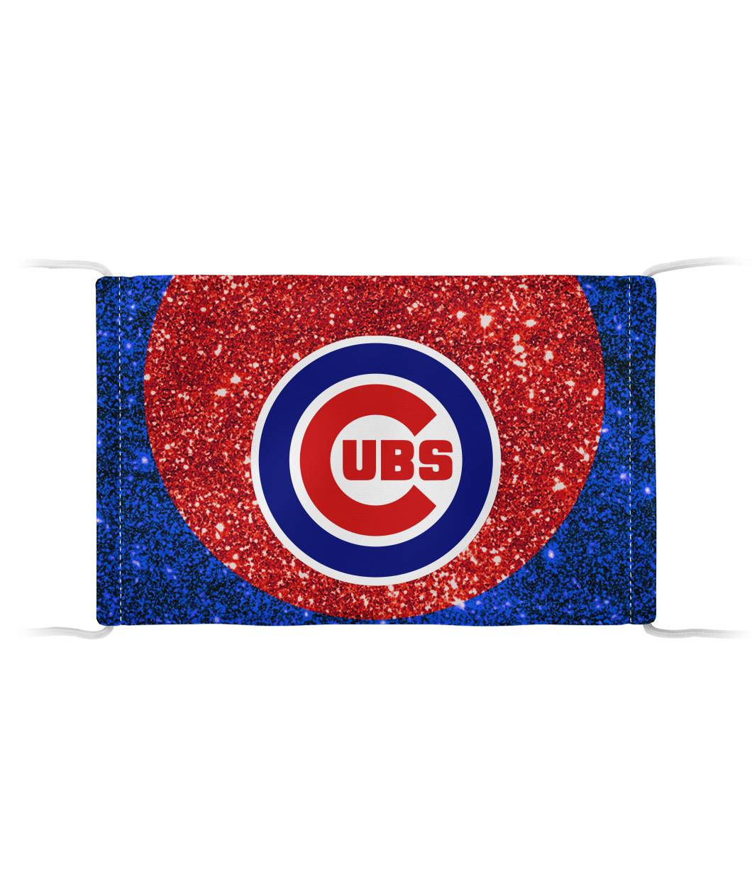 Glitter chicago cubs face mask