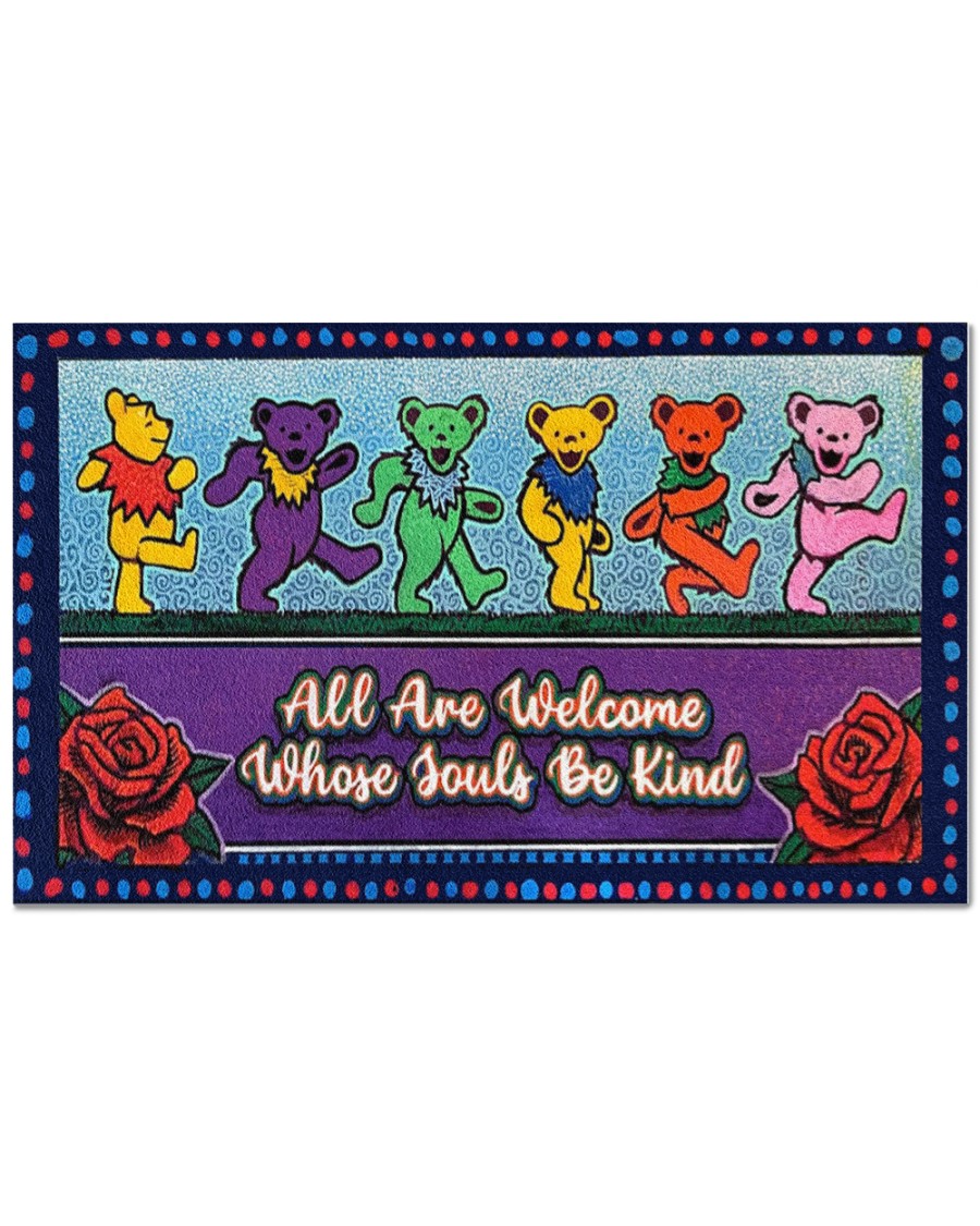 Grateful dead dancing bears all are welcome whose souls be kind doormat – Teasearch3d 060921