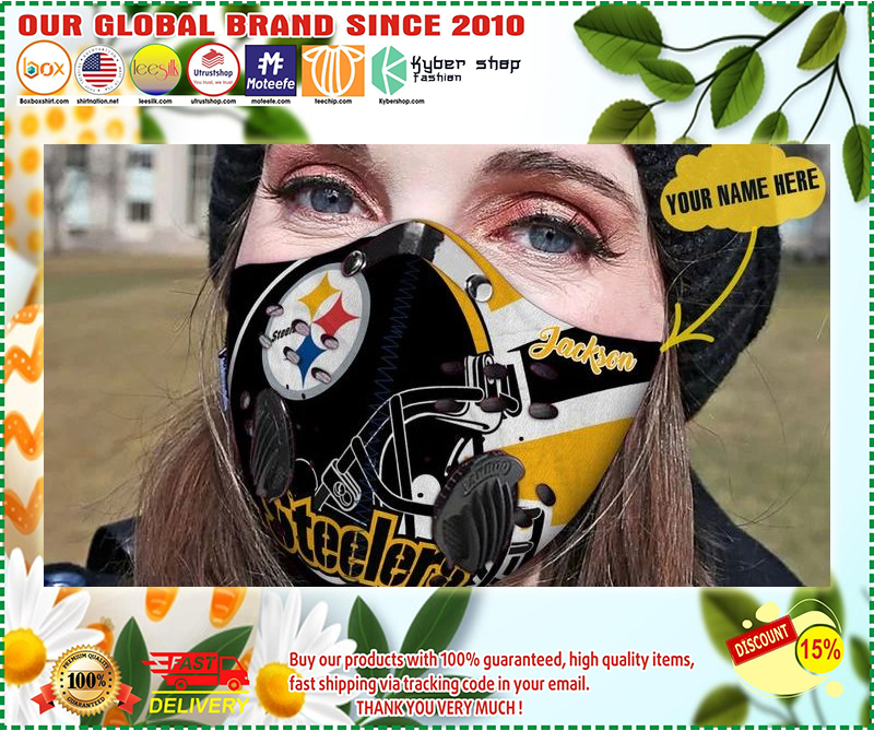 Personalized pittsburgh steelers football filter carbon face mask 2