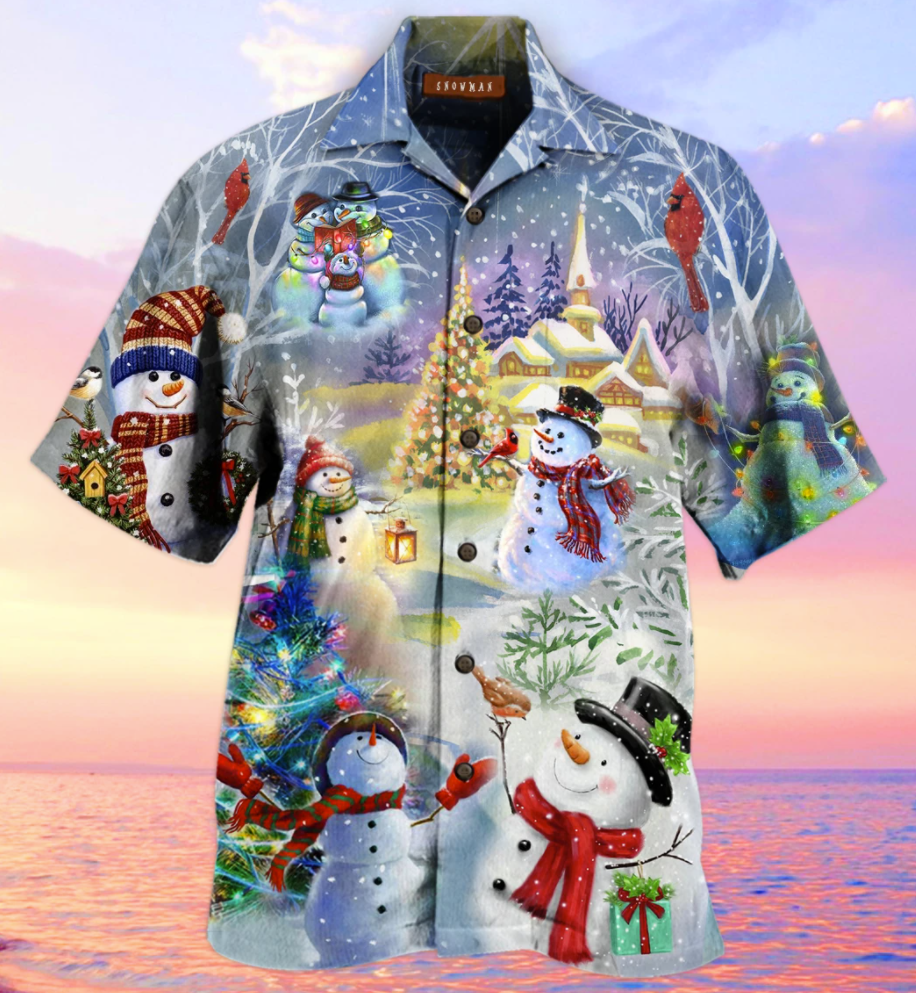 Christmas Snowman hawaiian shirt 1