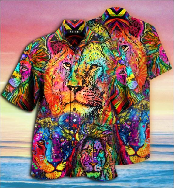 Lion colorful hawaiian shirt