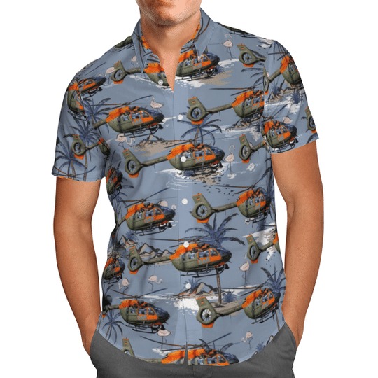 German Army Airbus Helicopters H145m Hawaiian Shirt 2