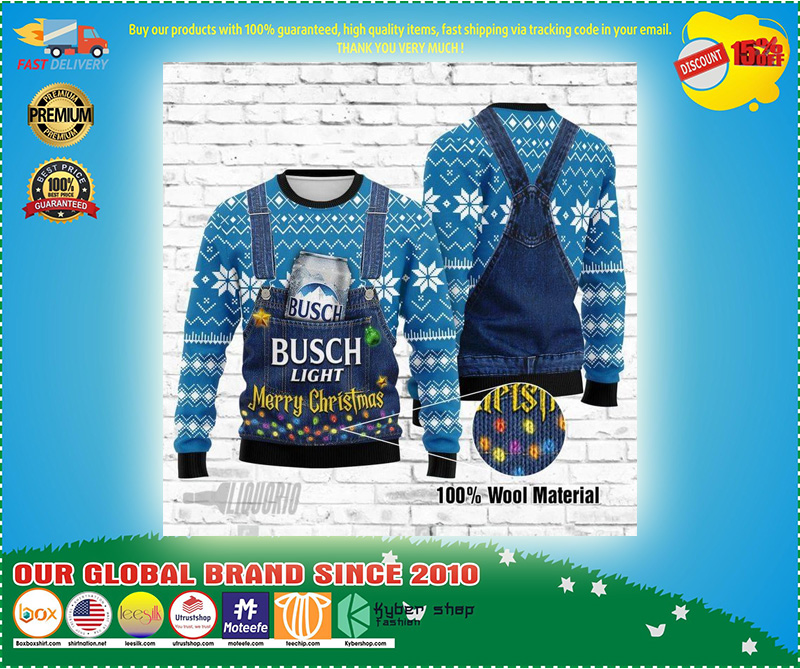 Busch light ugly Christmas sweater 1