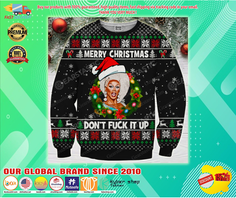 Merry christmas don't fuck it up rupaul's drag race ugly christmas sweater 2