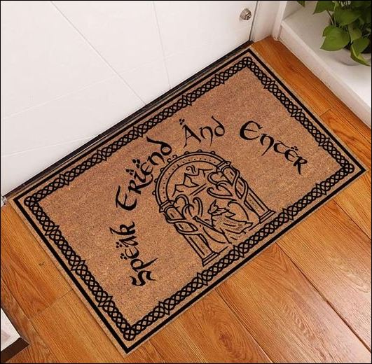 Speak friend and enter Lord of the Rings doormat 1