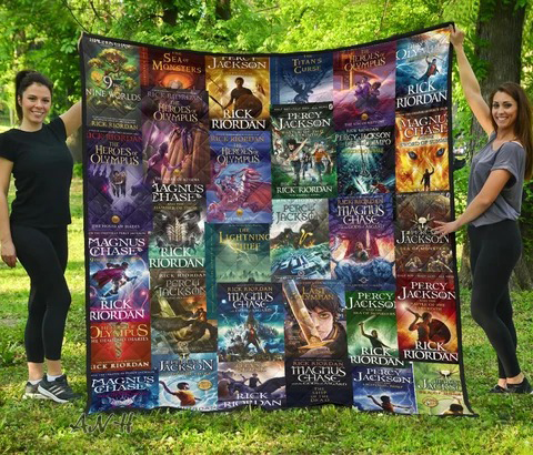 Percy jackson and magnus chase book covers quilt blanket