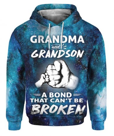 Grandma and grandson a bond that cant be broken 3d hoodie