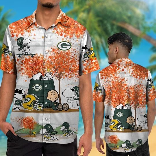 Green bay packers Snoopy autumn hawaiian shirt,short