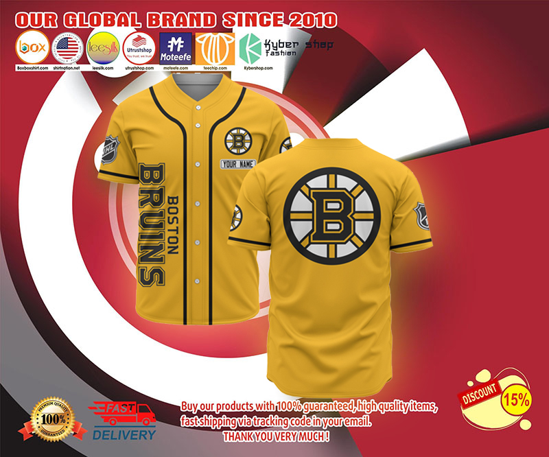 Boston Bruins baseball jersey shirt 4