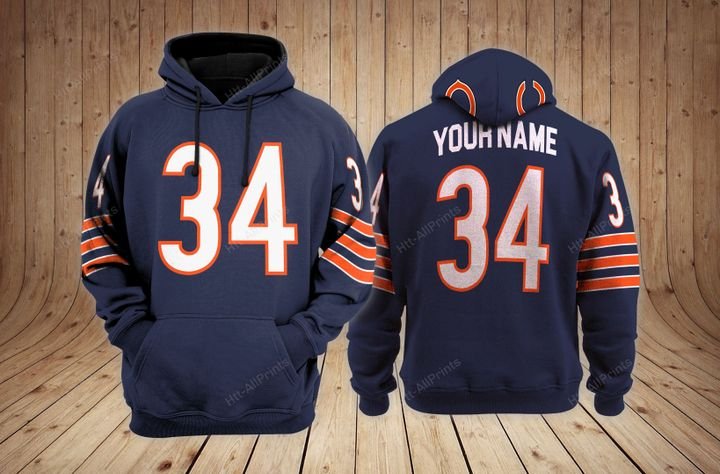 Chicago bears custom name hoodie