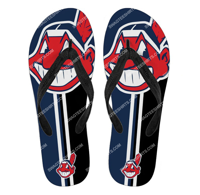 [special edition] the cleveland indians baseball full printing flip flops – maria