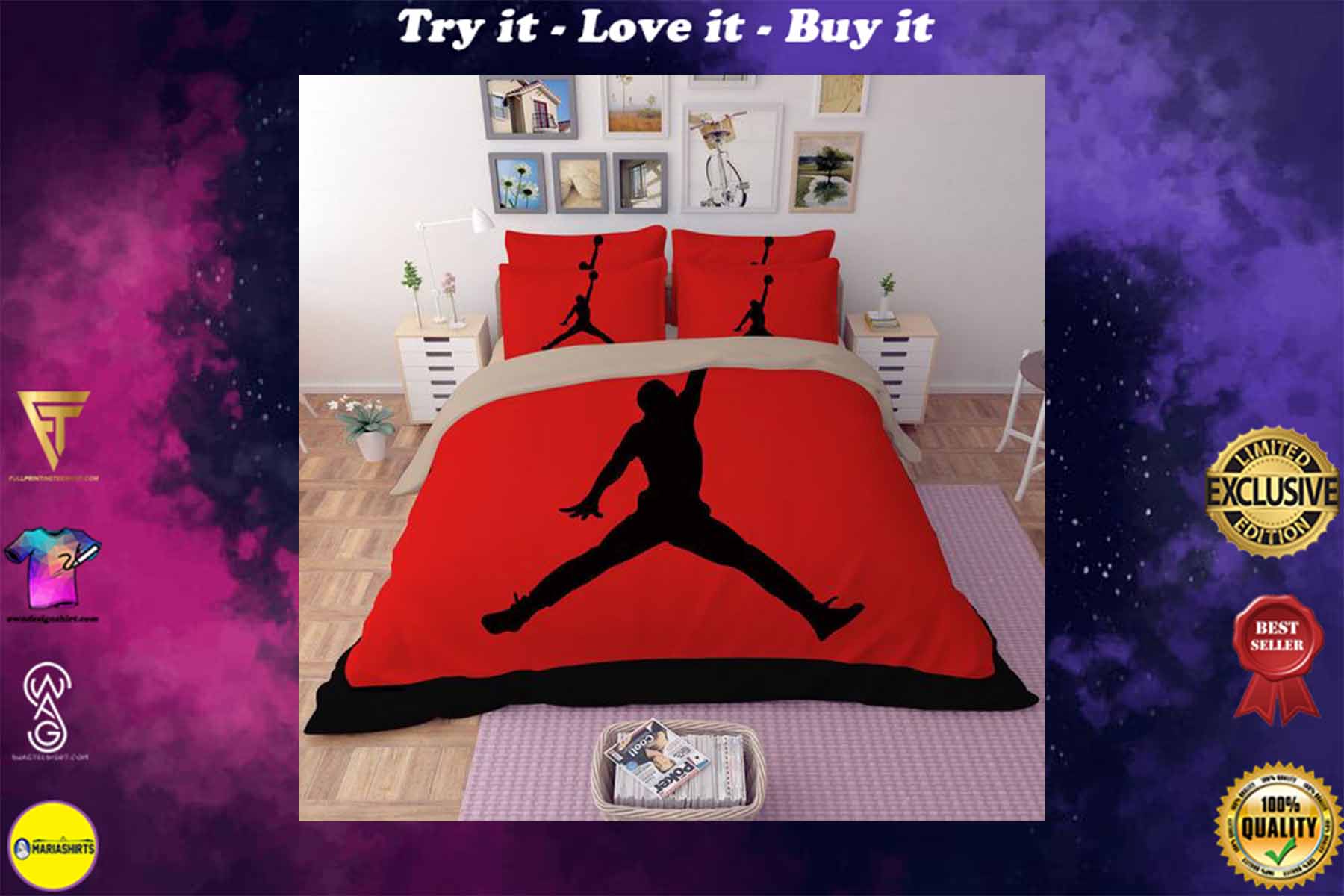 [special edition] air jordan jumpman bedding set – maria