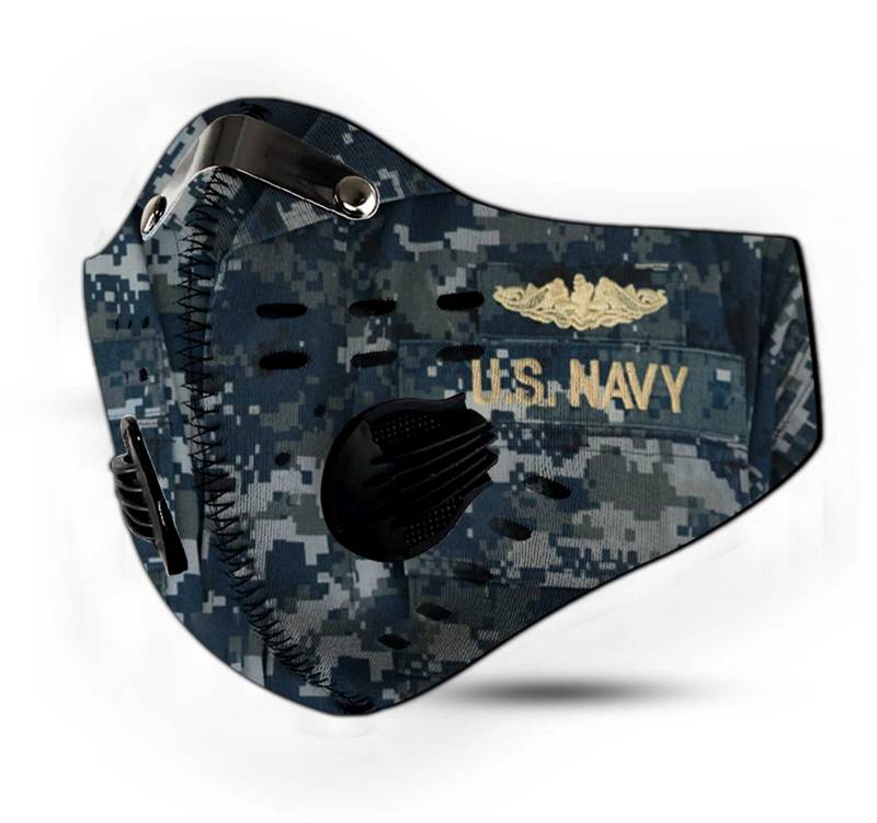 US navy submariner anti pollution filter activated carbon face mask