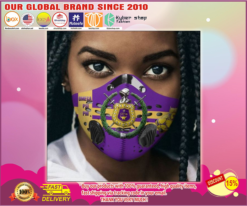 Omega Psi Phi filter activated carbon face mask 2