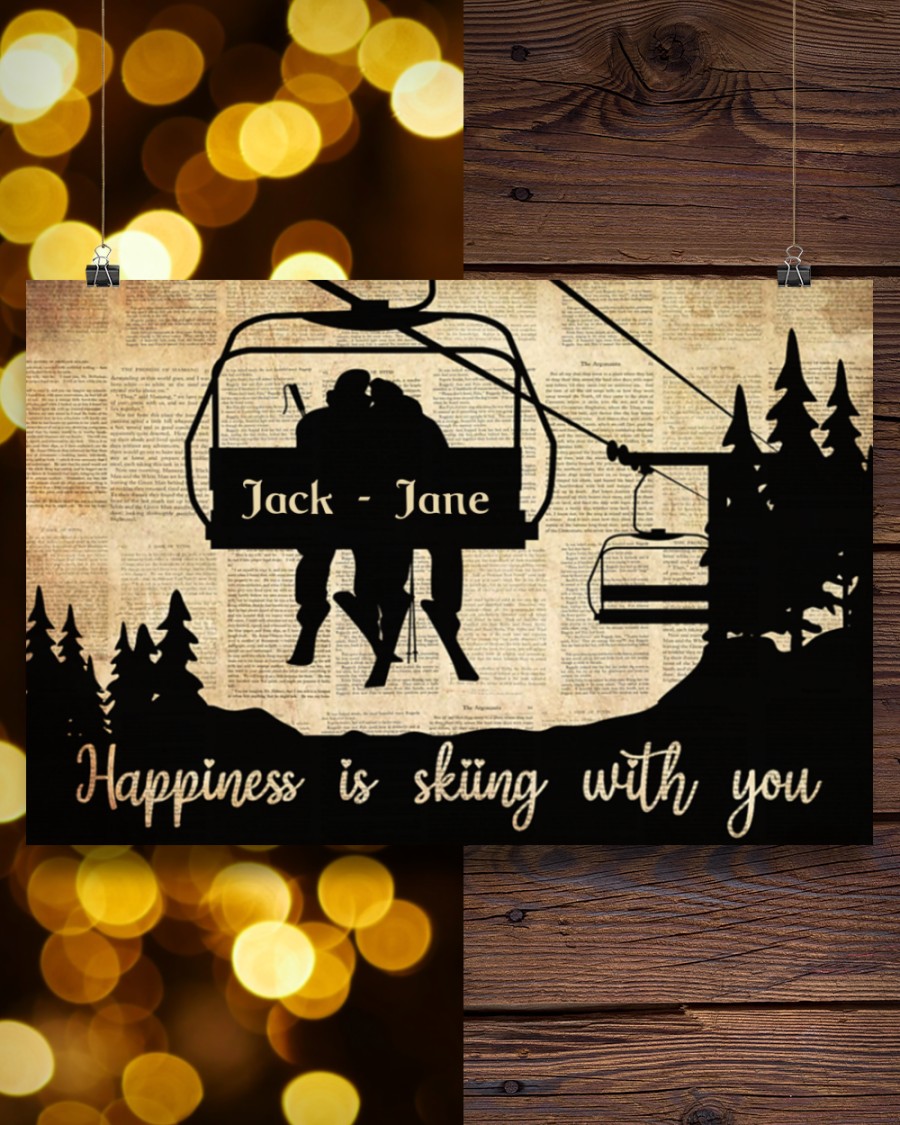 HAppiness is skiing with you custom name poster 1