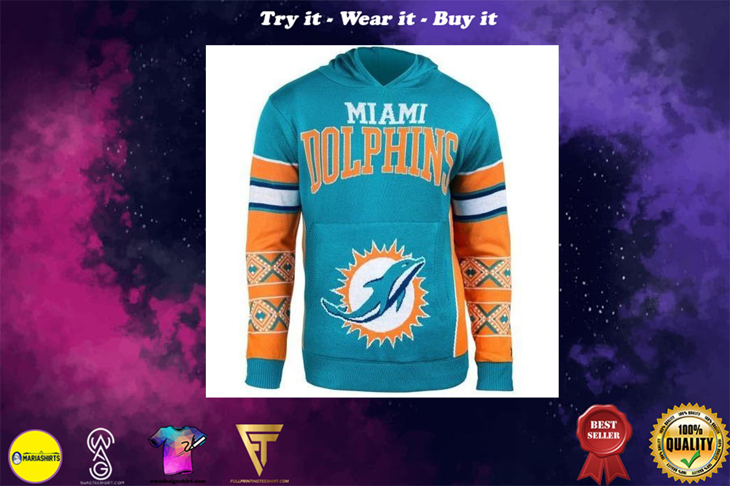 the miami dolphins nfl full over print shirt