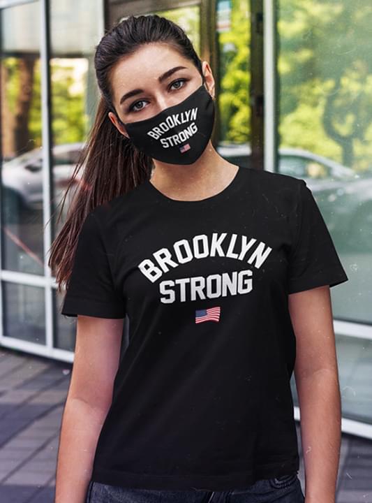Brooklyn strong face mask - ad