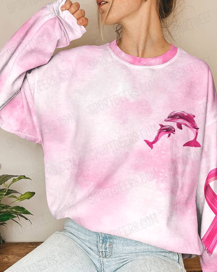 Pink Dolphin in October we were pink 3d shirt 3