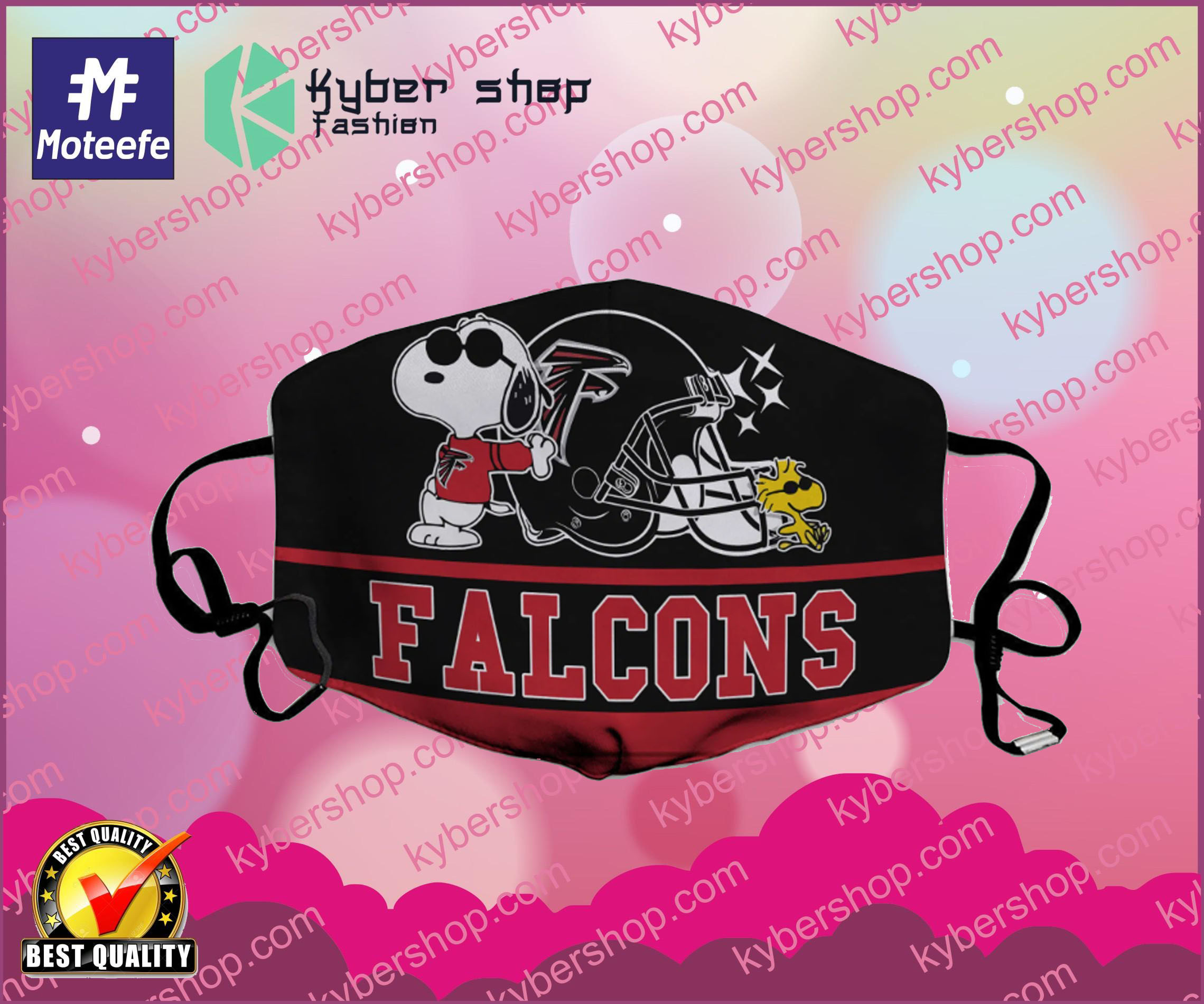 Snoopy Joe Cool Atlanta Falcons Face Mask- LIMITED EDTION