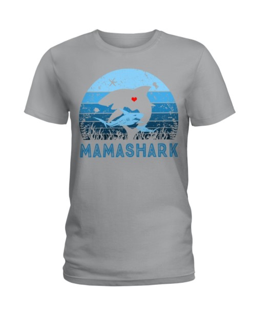 Mama shark vintage lady shirt