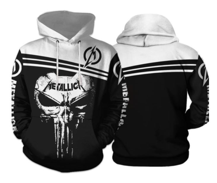 Punisher skull Metallic 3d hoodie