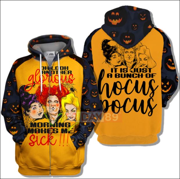 Halloween Hocus Pocus oh look another glorious 3D all over printed zip hoodie