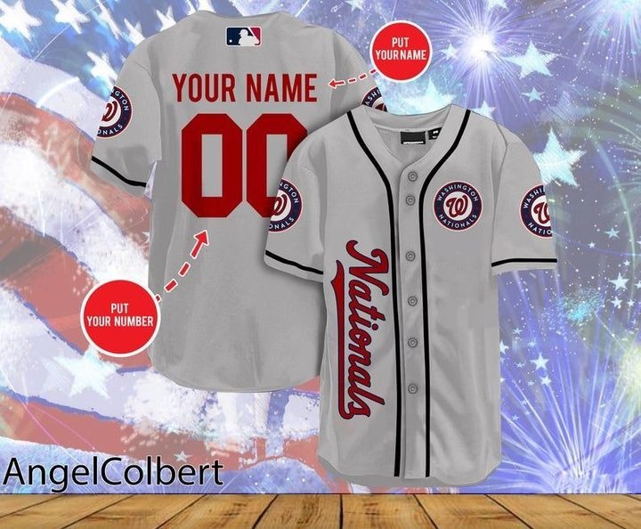 Washington Nationals Personalized Name And Number Baseball Jersey Shirt – Hothot 180821