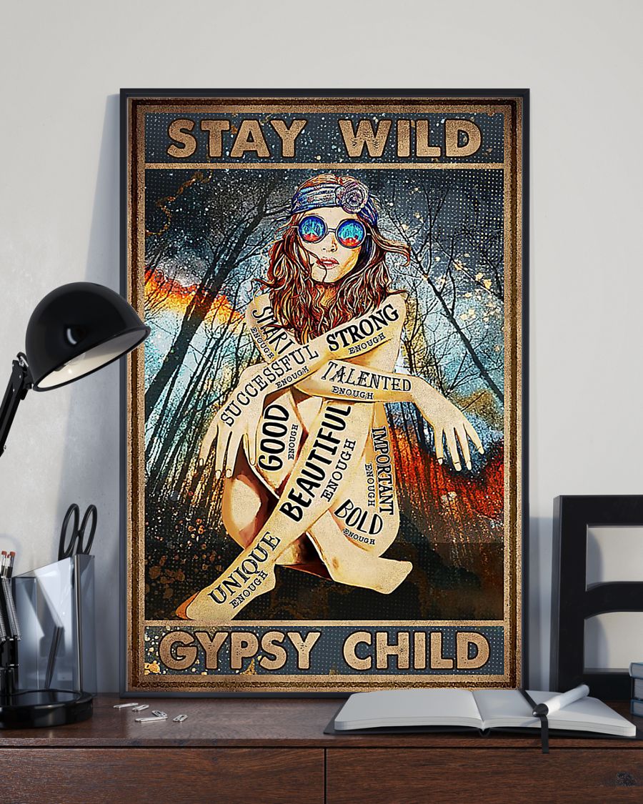 Hippie stay wild gypsy child poster 7