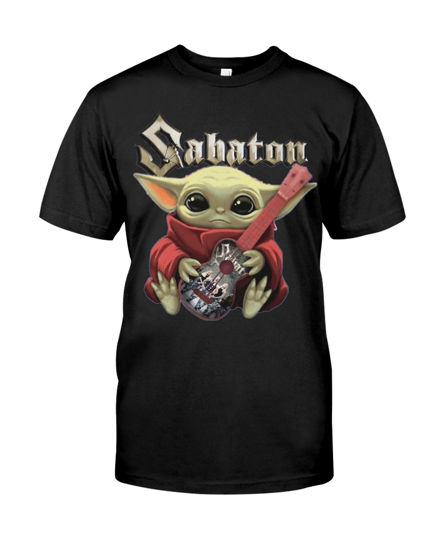 Baby Yoda hug guitar Sabaton shirt, hoodie, tank top - tml