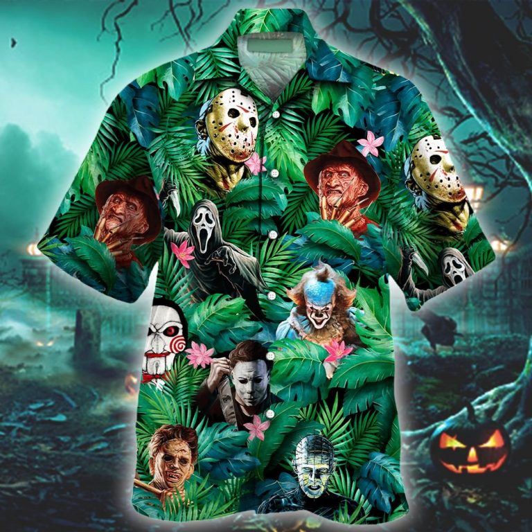 Horror movies characters Hawaiian shirt (2)