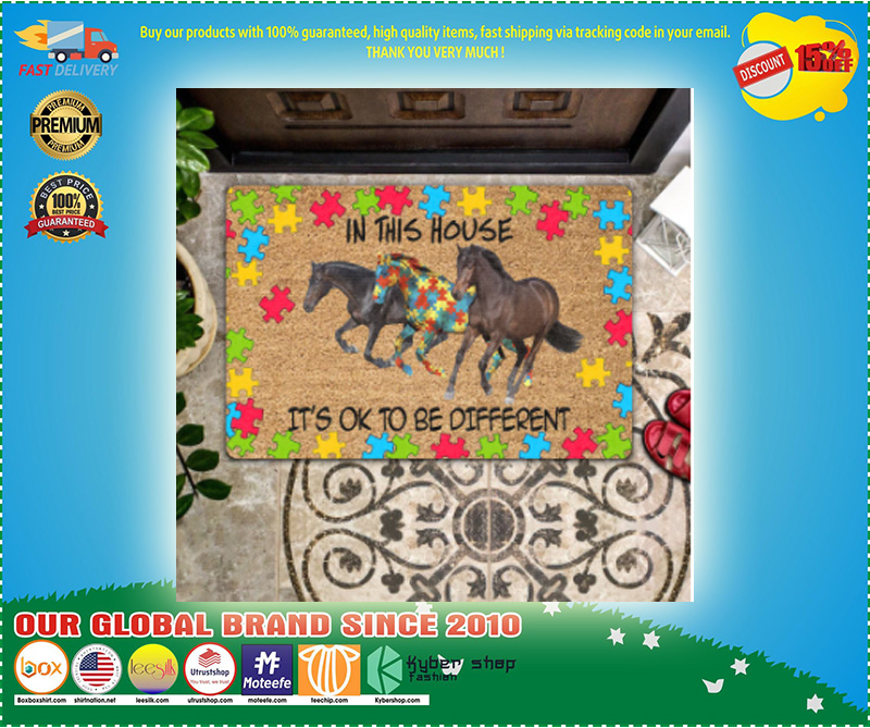 Horse in this house it's ok to be different doormat 1