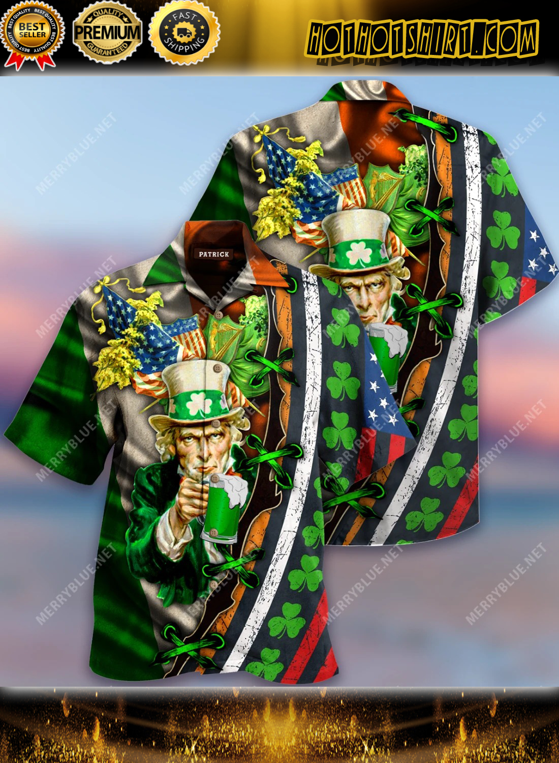 I Want You To Drink Beer Saint Patricks Day Short Sleeve Tee Hawaiian Shirt