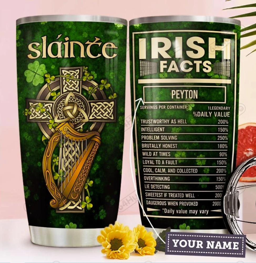 Personalized Irish facts tumbler – dnstyles